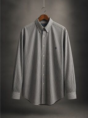 Polo by Ralph Lauren green White Striped Button-Down Dress Shirt
